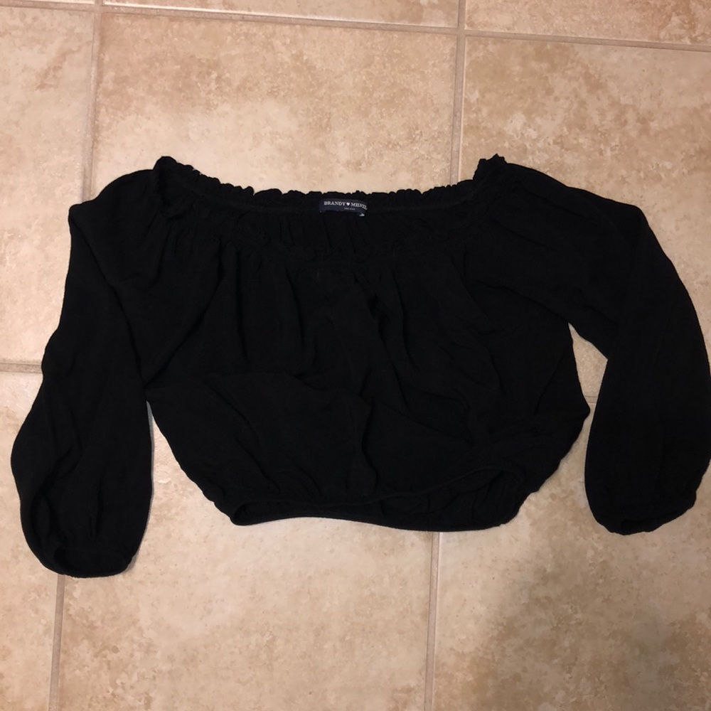 Brandy Melville off the shoulder long sleeve crop!